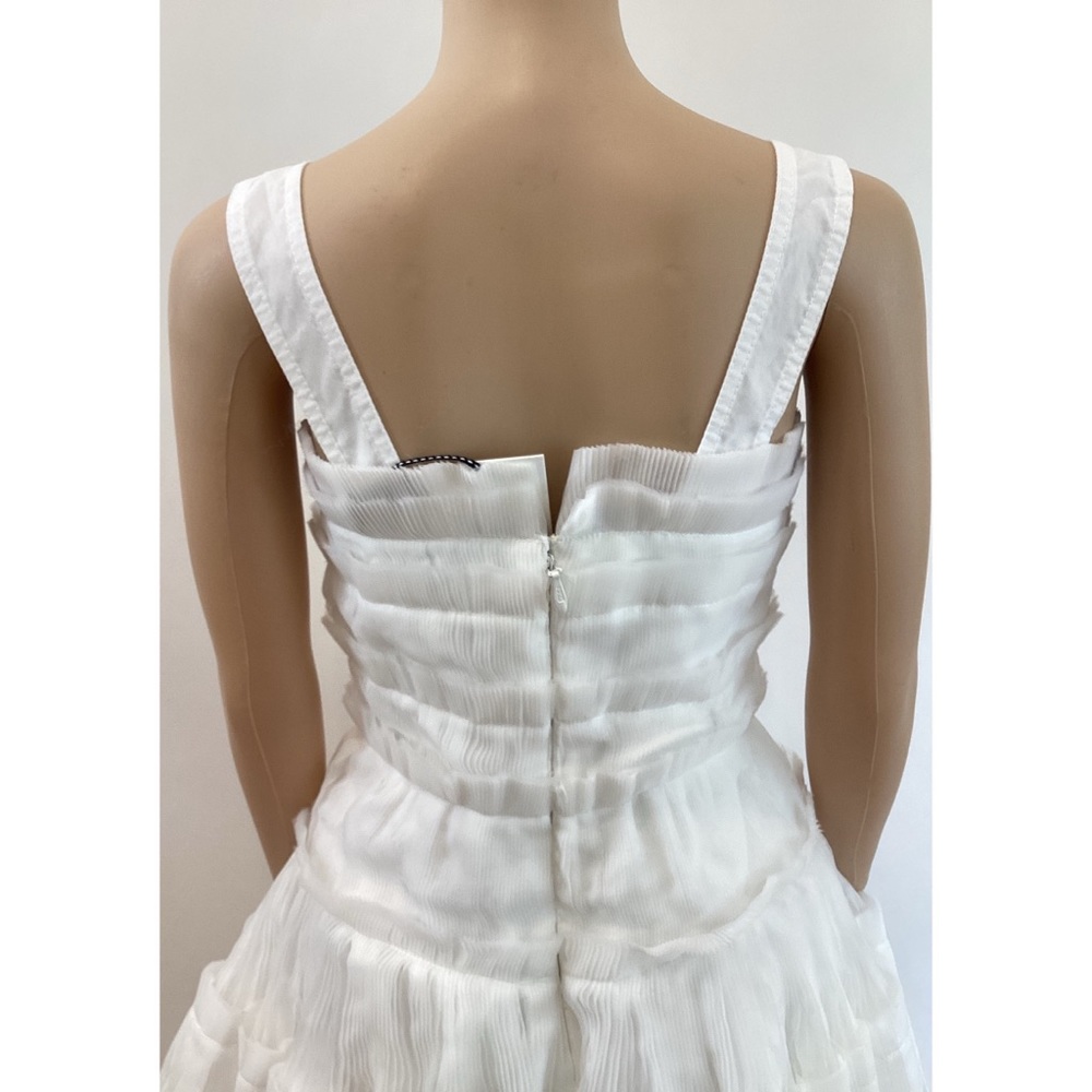 AJE PLEATED TULLE MINI DRESS SZ US 4 - Picture 7 of 9